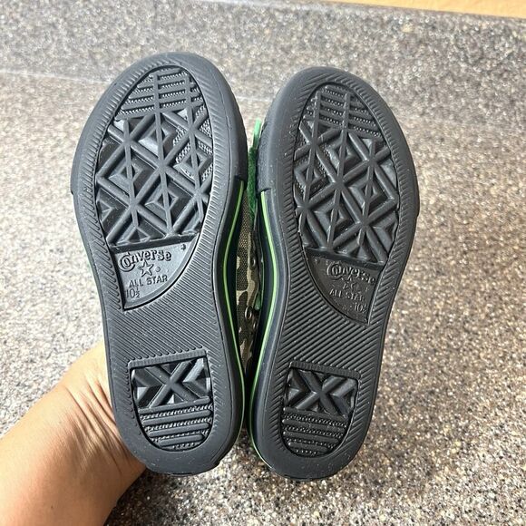 Converse All Star Little Kids Size 10.5 Low Top Camo Canvas Sneaker Shoe Lace Up - Picture 9 of 10